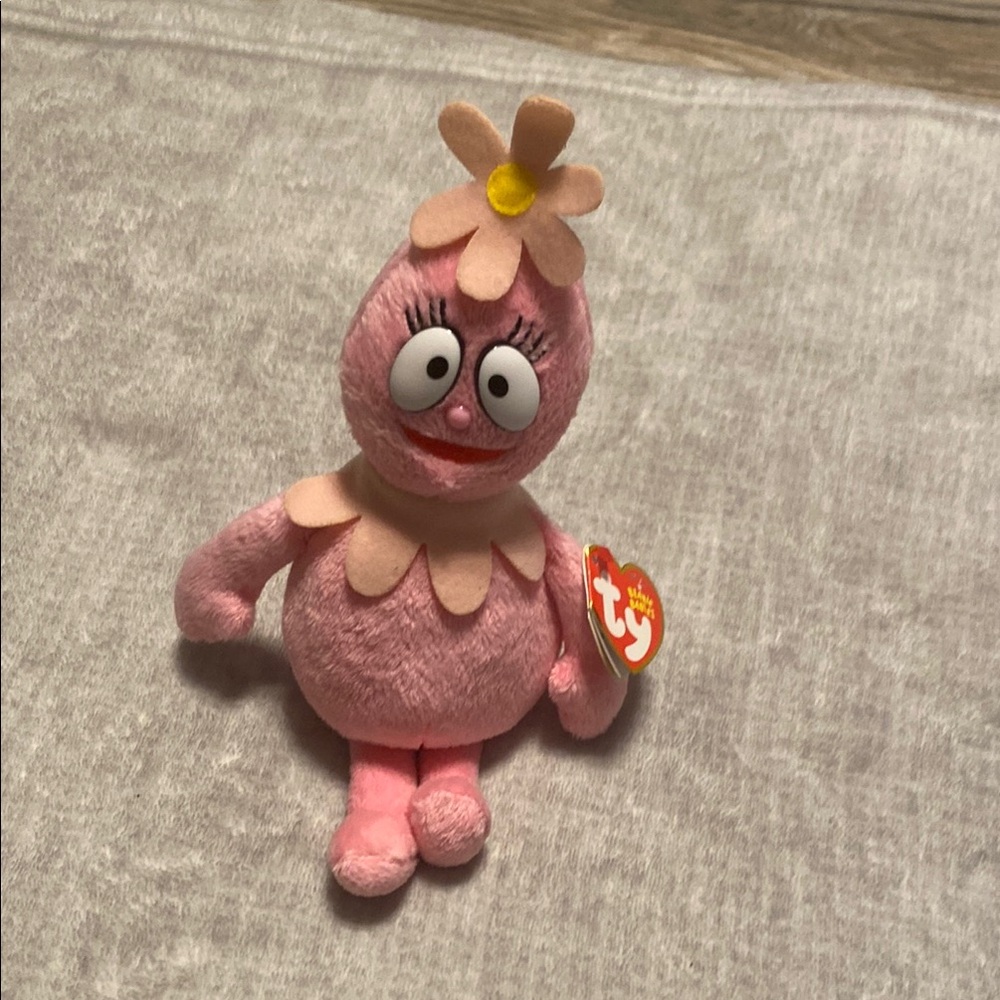 Ty Pink Plush with Flower Accents
